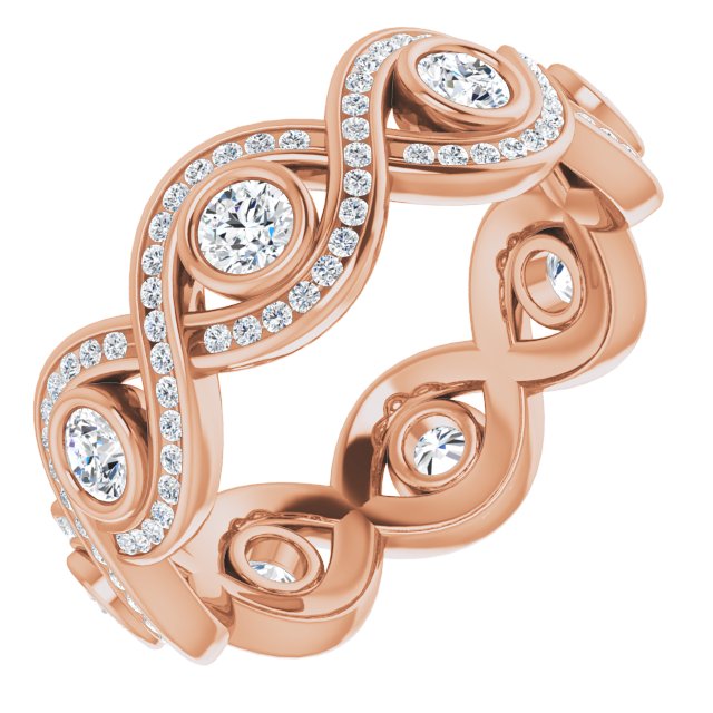 1.25 ct. Round Diamond Eternity Band Vintage Inspired Diamond Ring-VIRABYANI